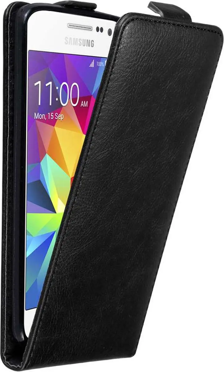 Cadorabo Hoesje geschikt voor Samsung Galaxy GRAND PRIME in ZWARTE NACHT