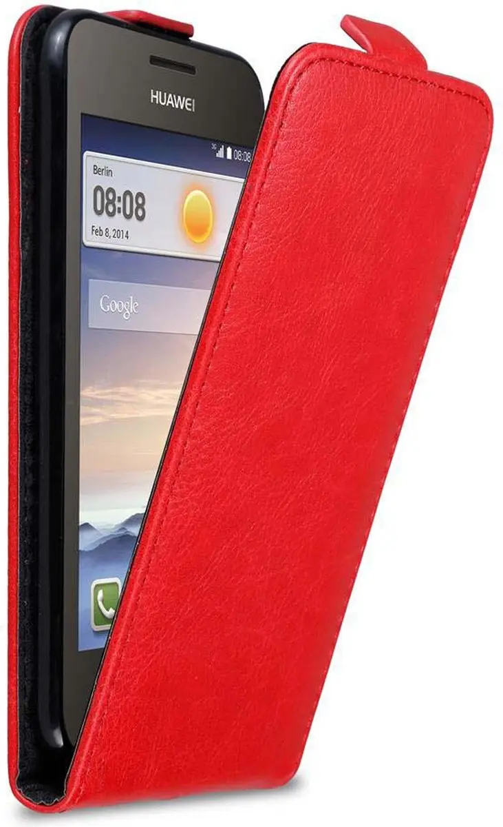Cadorabo Hoesje geschikt voor Huawei Y3 / Y3C / Y330 / Y331 / Y360 in APPEL ROOD