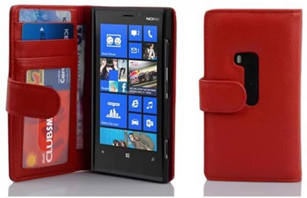 Cadorabo Hoesje geschikt voor Nokia Lumia 920 in INFERNO ROOD