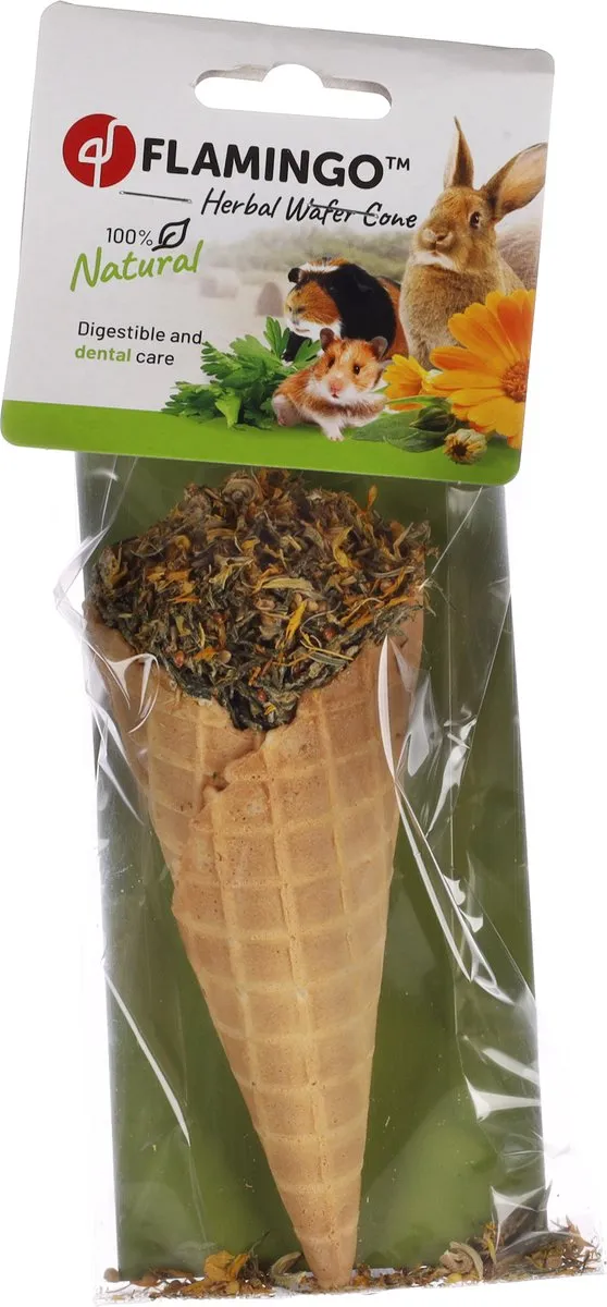 Flamingo Kruidenhoorn Knaagdier 60g