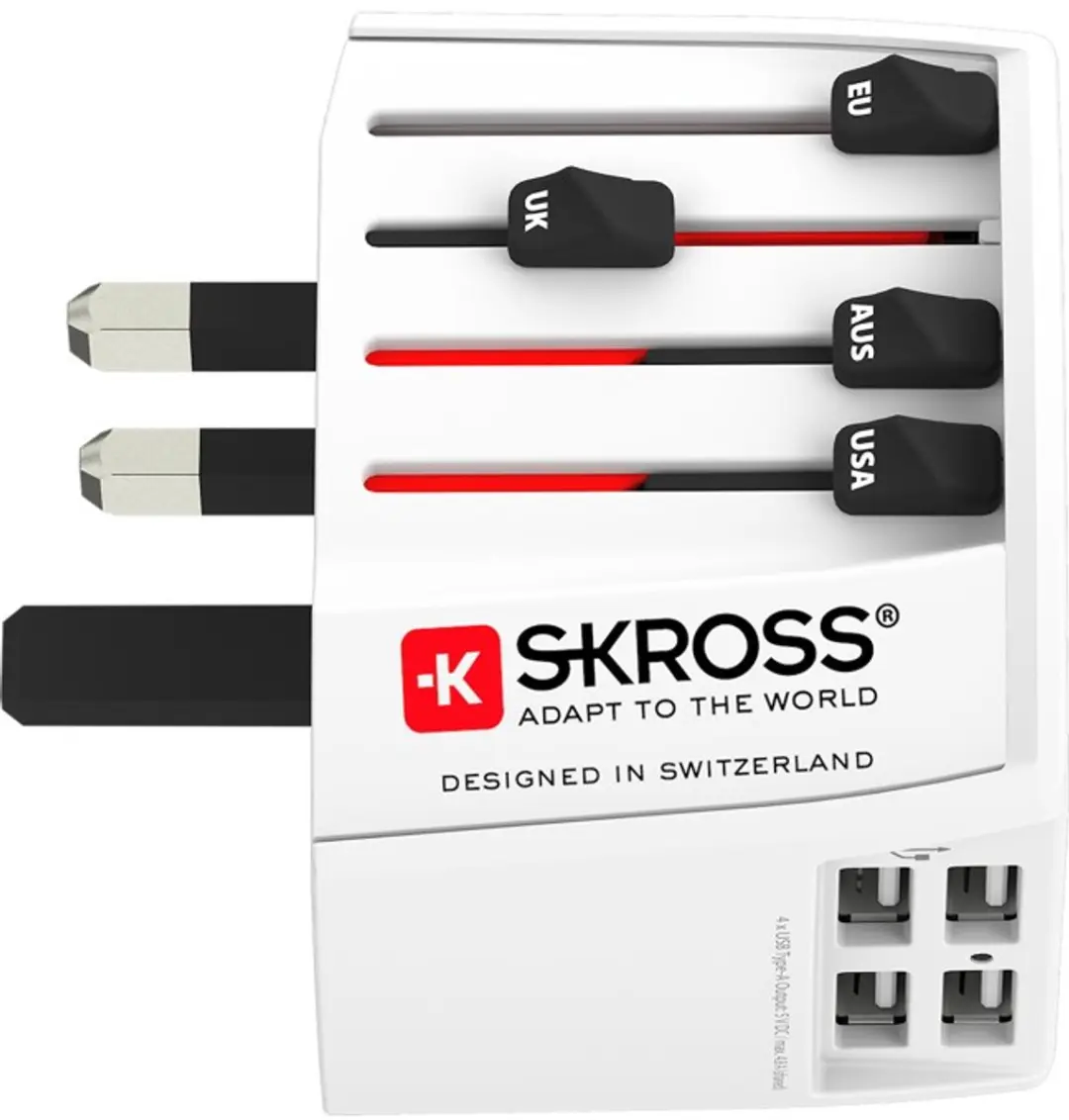 Skross MUV USB Reisstekker 1302961 - 4 USB-poorten - Wit - afbeelding 4 van 6
