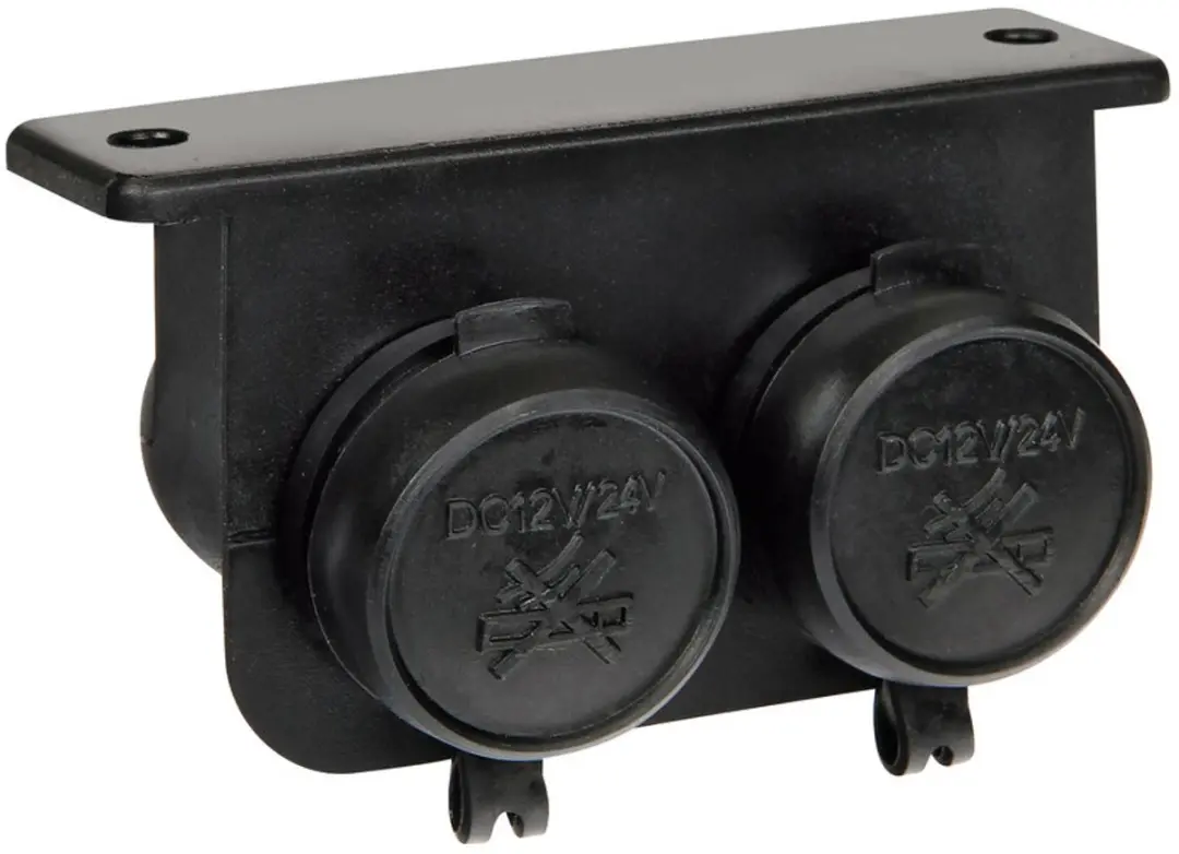 Opbouwsocket 12/ 24 Volt 2 weg