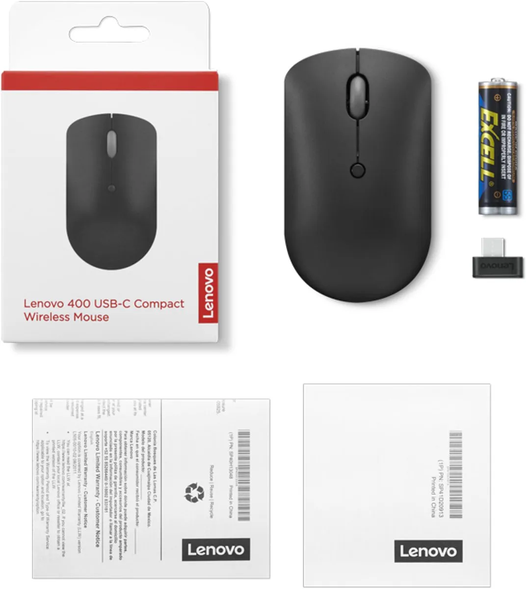 Lenovo ThinkPad Compact Muis 4Y51D20848 - 4 Knoppen - Zwart