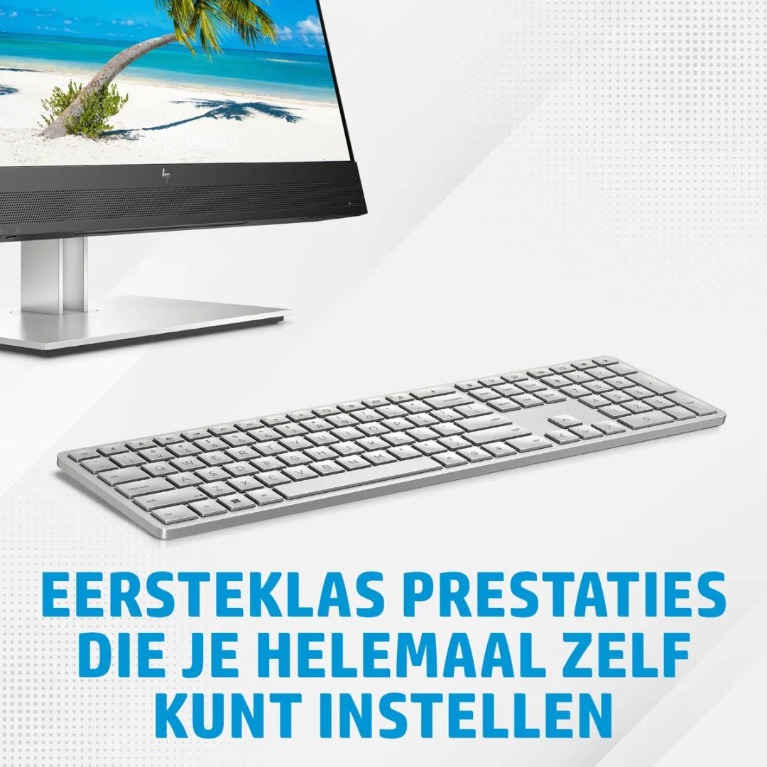 HP 970 Draadloos Toetsenbord 3Z729AA - Zilver - afbeelding 3 van 6