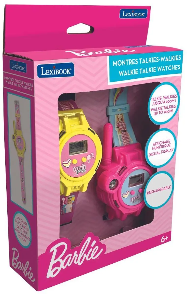 Lexibook Barbie Walkie Talkie Horloge - 200m - Roze - afbeelding 6 van 6