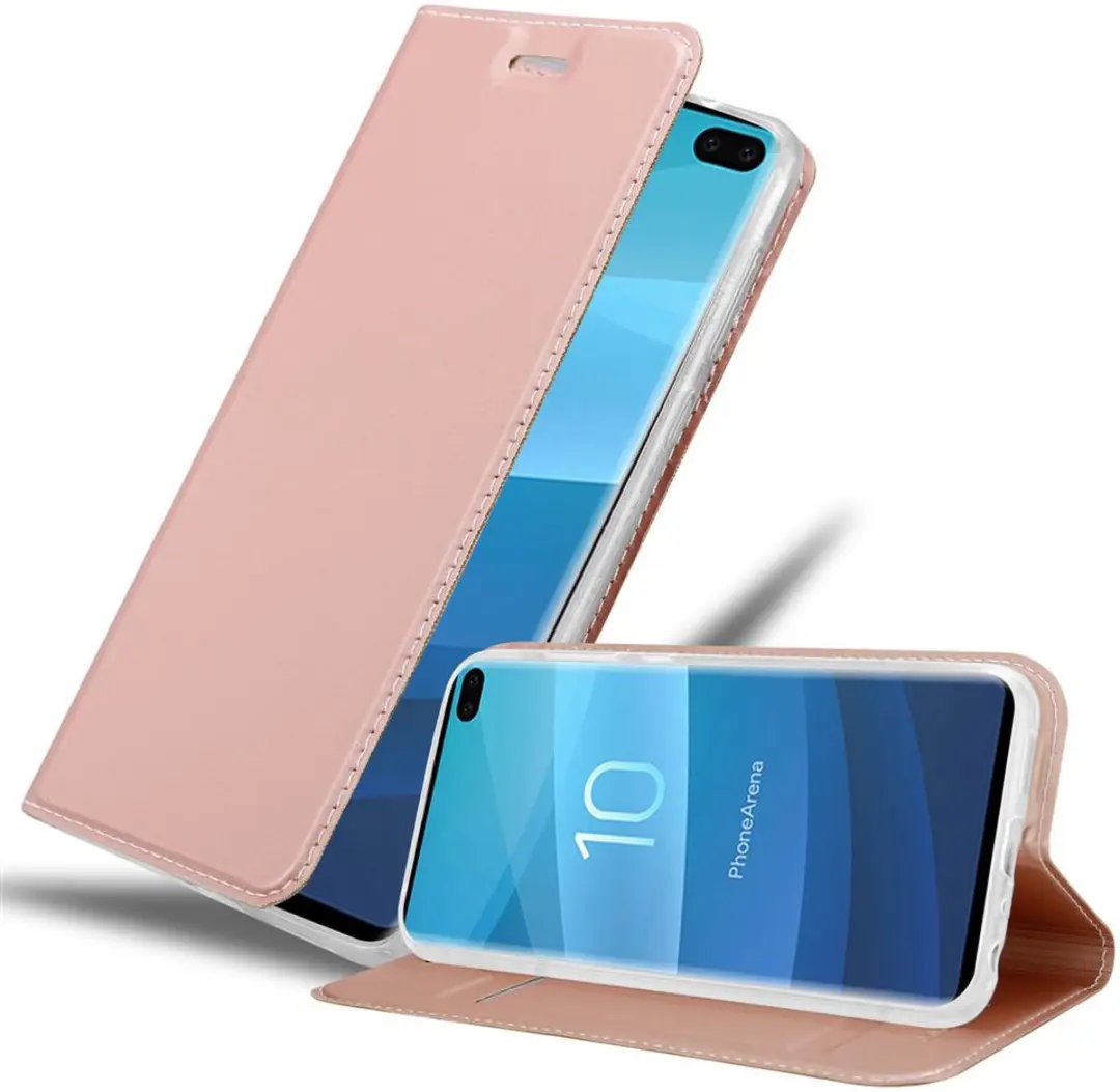 Cadorabo Hoesje geschikt voor Samsung Galaxy S10 PLUS in CLASSY ROSE GOUD