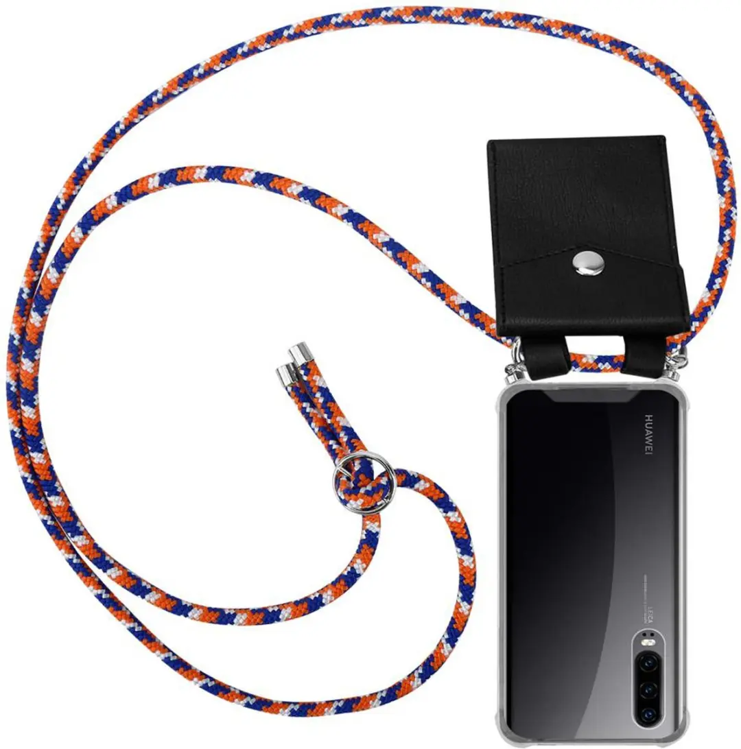 Cadorabo Hoesje geschikt voor Huawei P30 in ORANJE BLAUW WIT