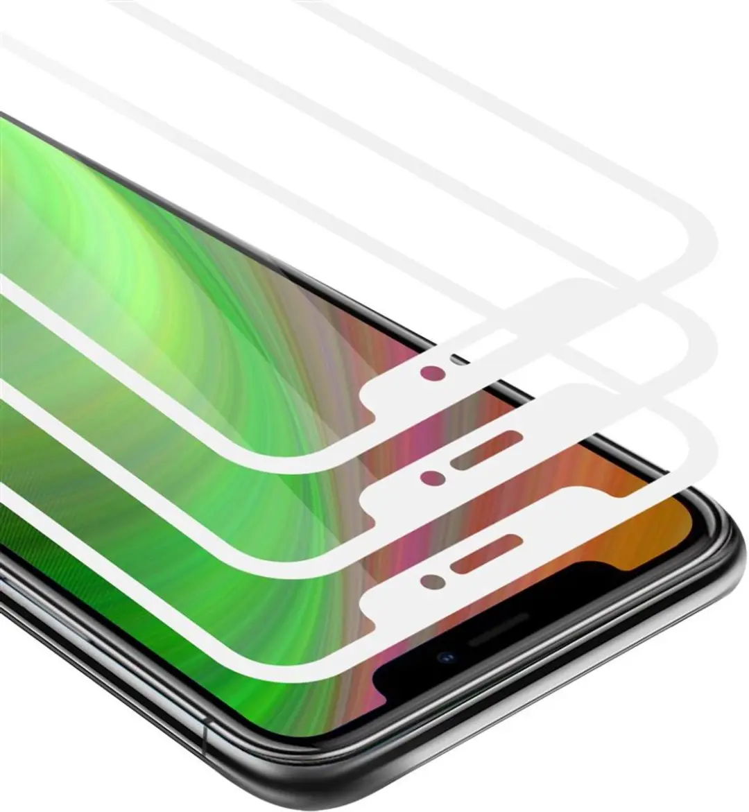 Cadorabo 3x Screenprotector geschikt voor Apple iPhone XS MAX Volledig scherm pa