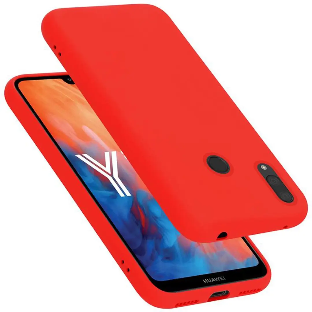 Cadorabo Hoesje geschikt voor Huawei Y7 2019 / Y7 PRIME 2019 in LIQUID ROOD
