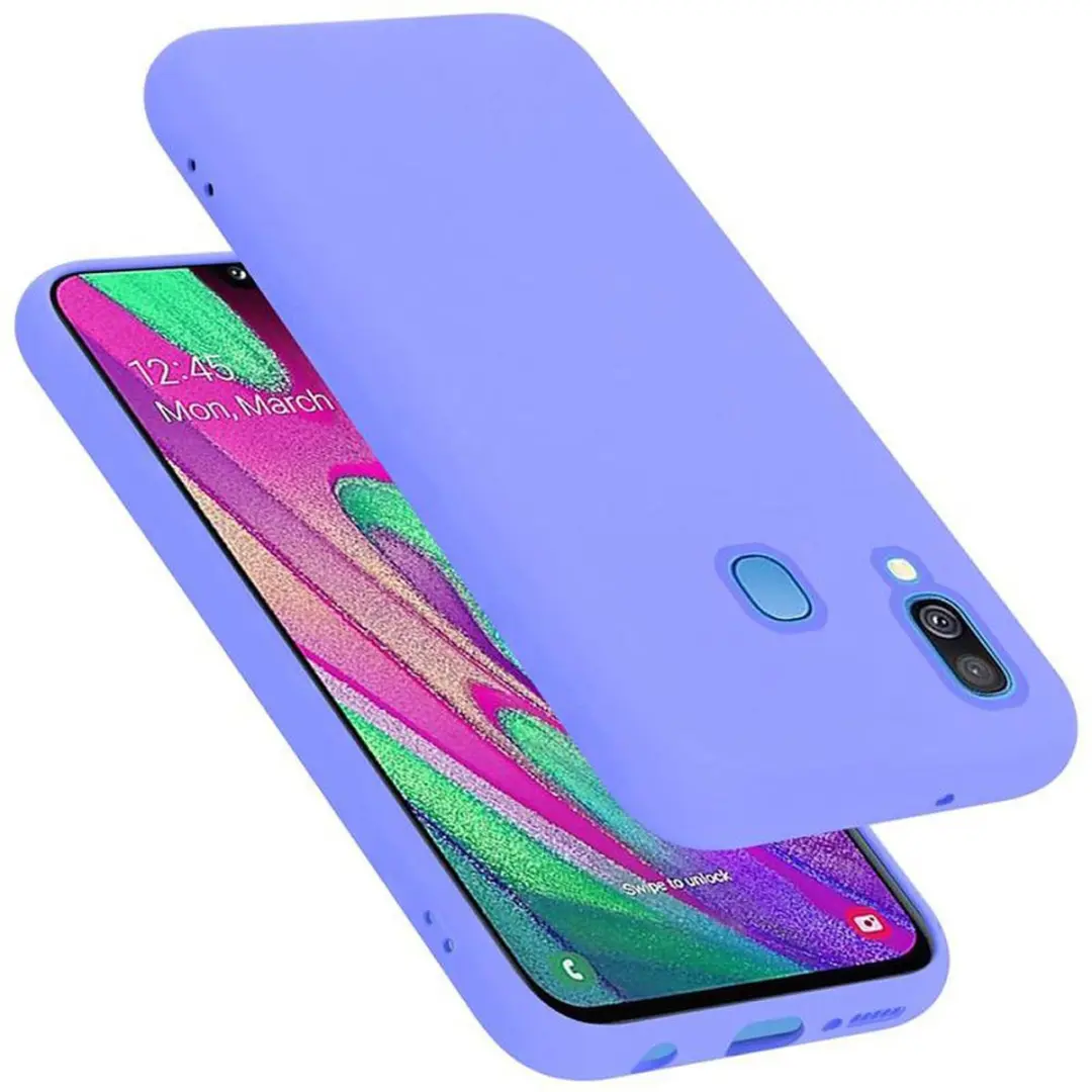 Cadorabo Hoesje geschikt voor Samsung Galaxy A40 in LIQUID LICHT PAARS