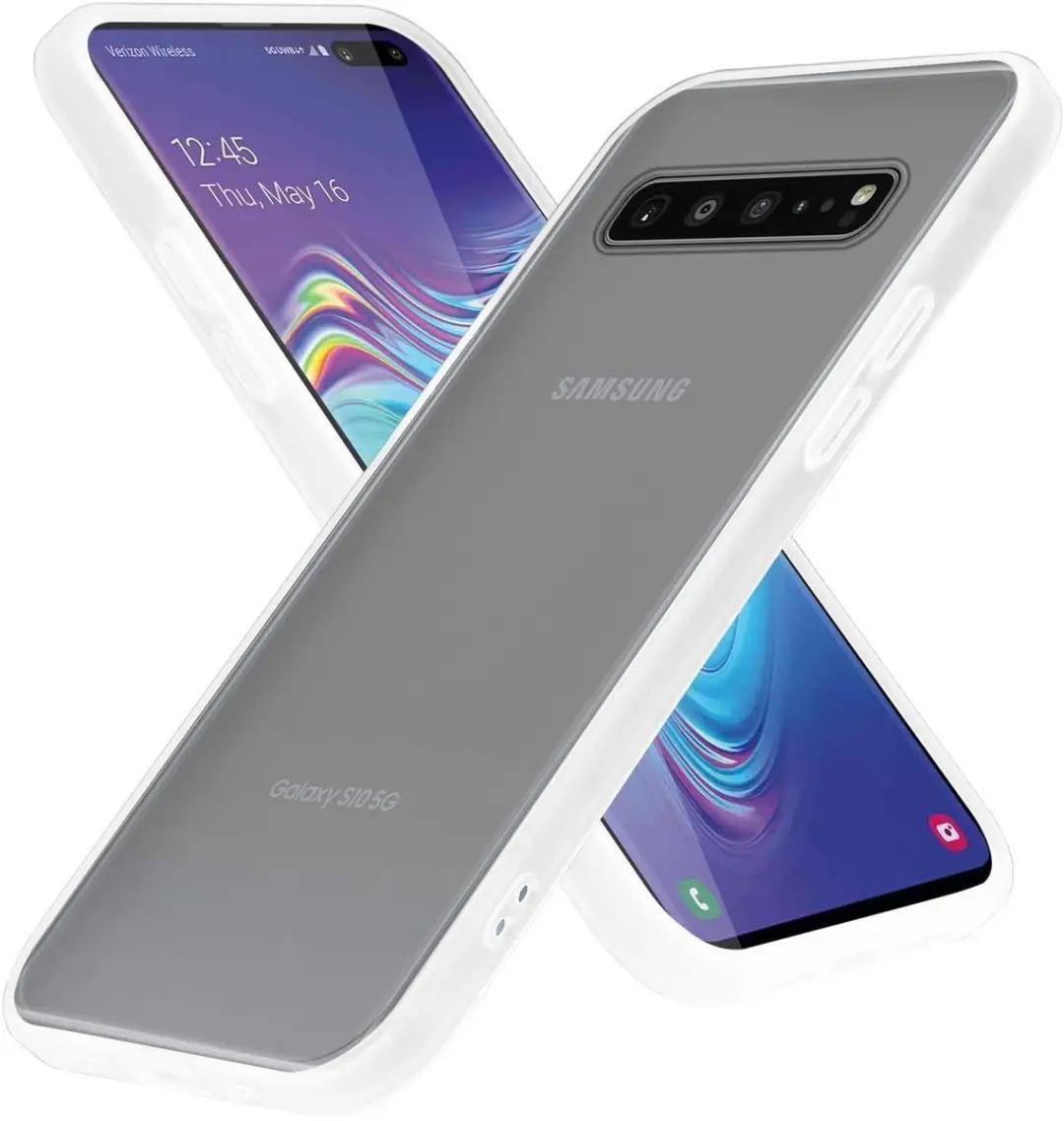 Cadorabo Hoesje geschikt voor Samsung Galaxy S10 4G in Mat Transparant
