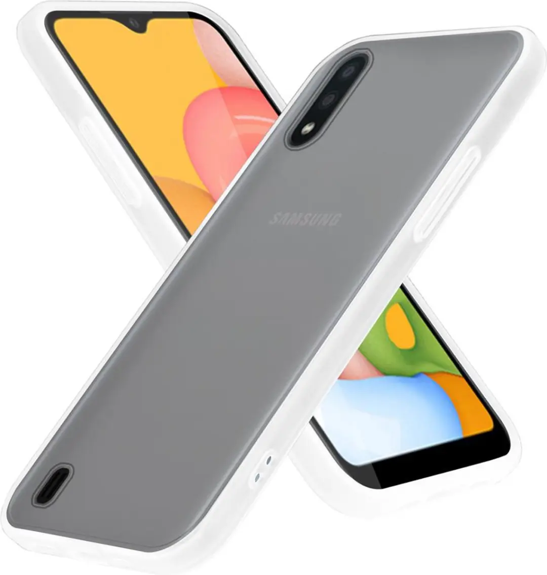 Cadorabo Hoesje geschikt voor Samsung Galaxy A01 in Mat Transparant