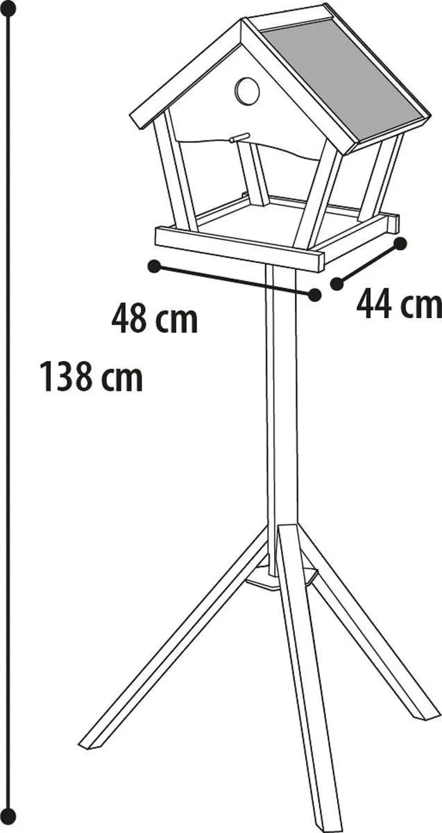 Flamingo Tjorn Vogelvoederhuisje - Antraciet - 138cm