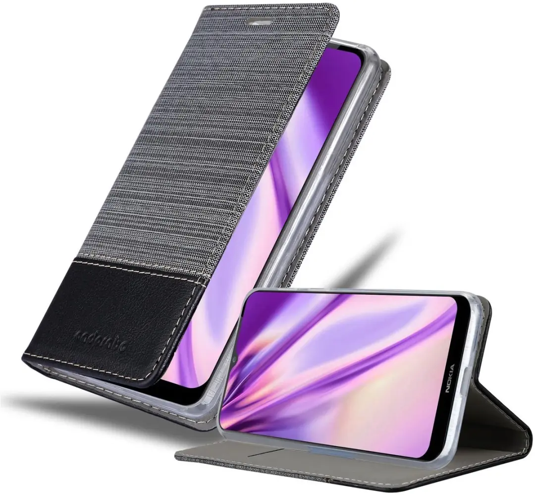 Cadorabo Hoesje geschikt voor Nokia 2.4 in GRIJS ZWART