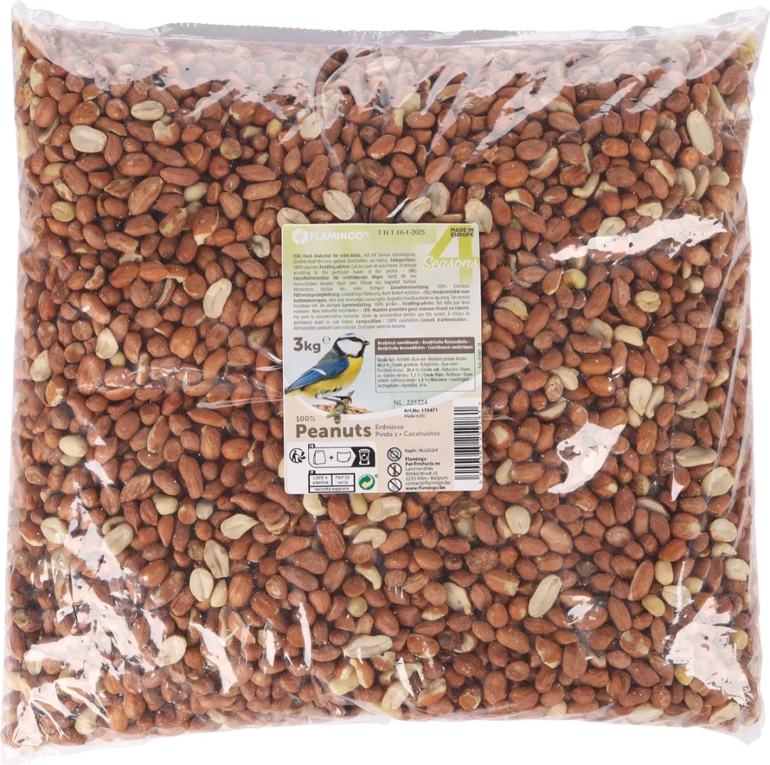 Flamingo Four Seasons Gepelde Pinda's 3kg