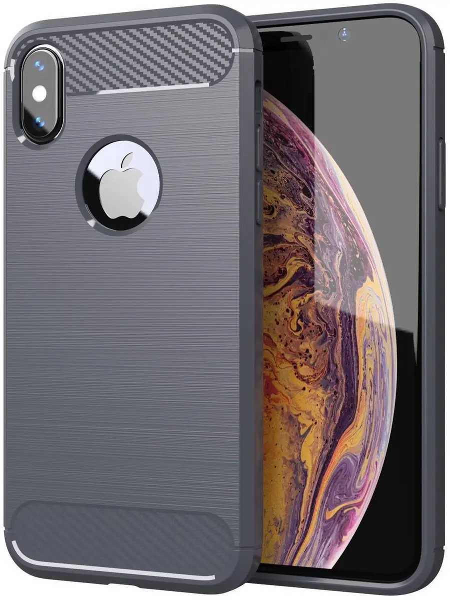 Cadorabo Hoesje geschikt voor Apple iPhone XS MAX in BRUSHED GRIJS
