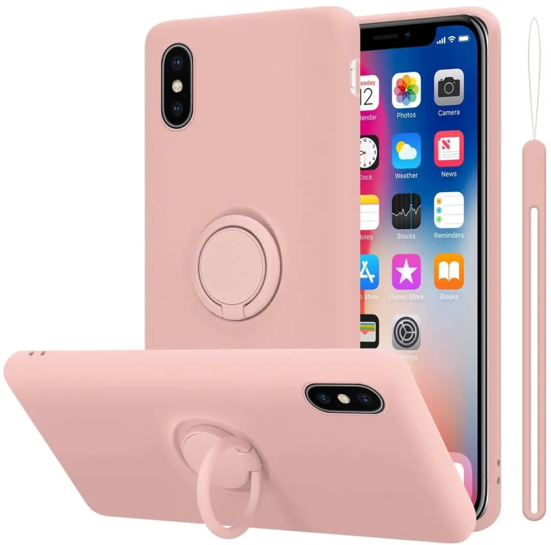Cadorabo Hoesje geschikt voor Apple iPhone X / XS in LIQUID ROZE
