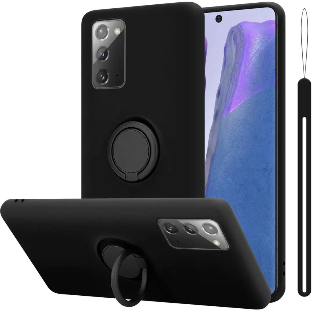 Cadorabo Hoesje geschikt voor Samsung Galaxy NOTE 20 in LIQUID ZWART