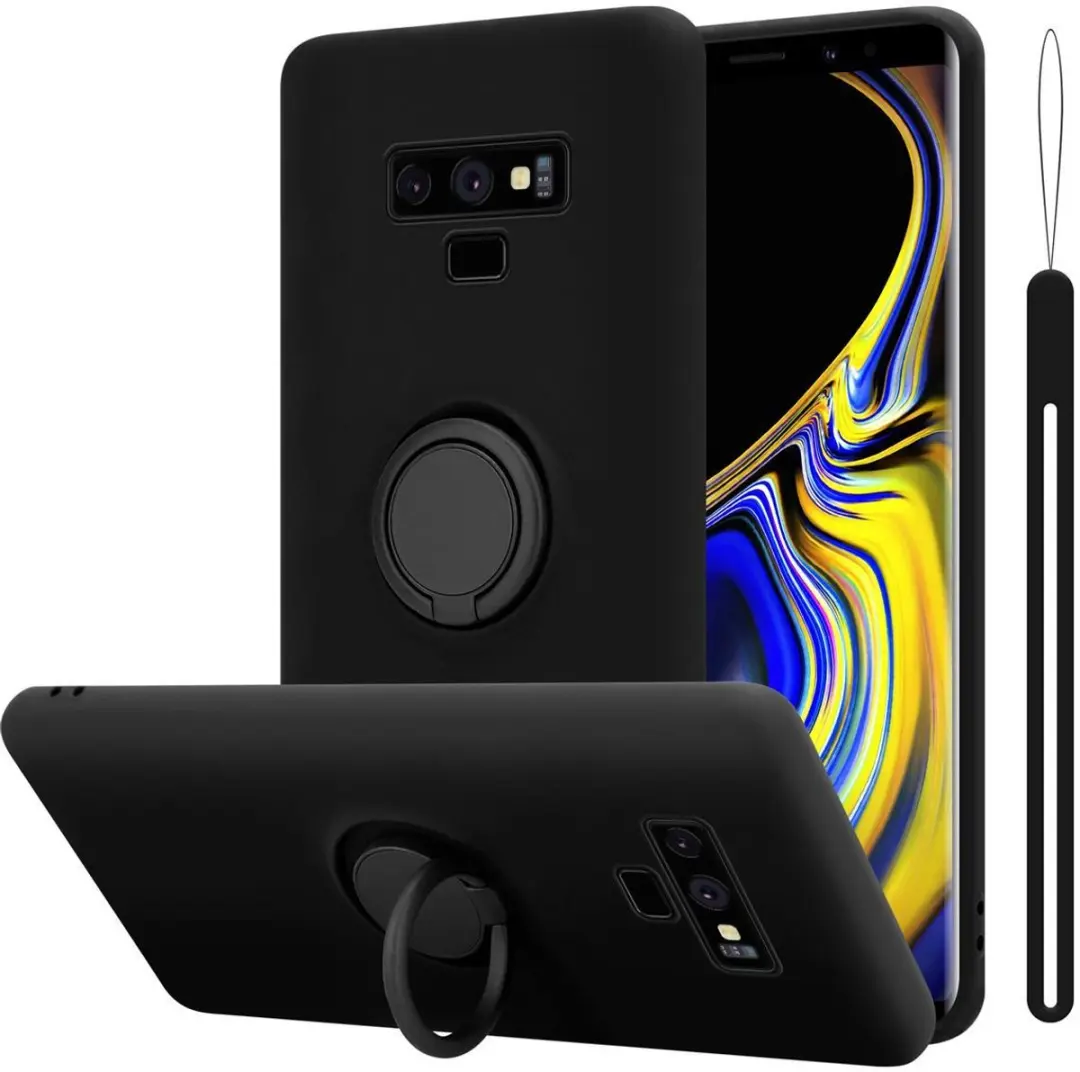 Cadorabo Hoesje geschikt voor Samsung Galaxy NOTE 9 in LIQUID ZWART