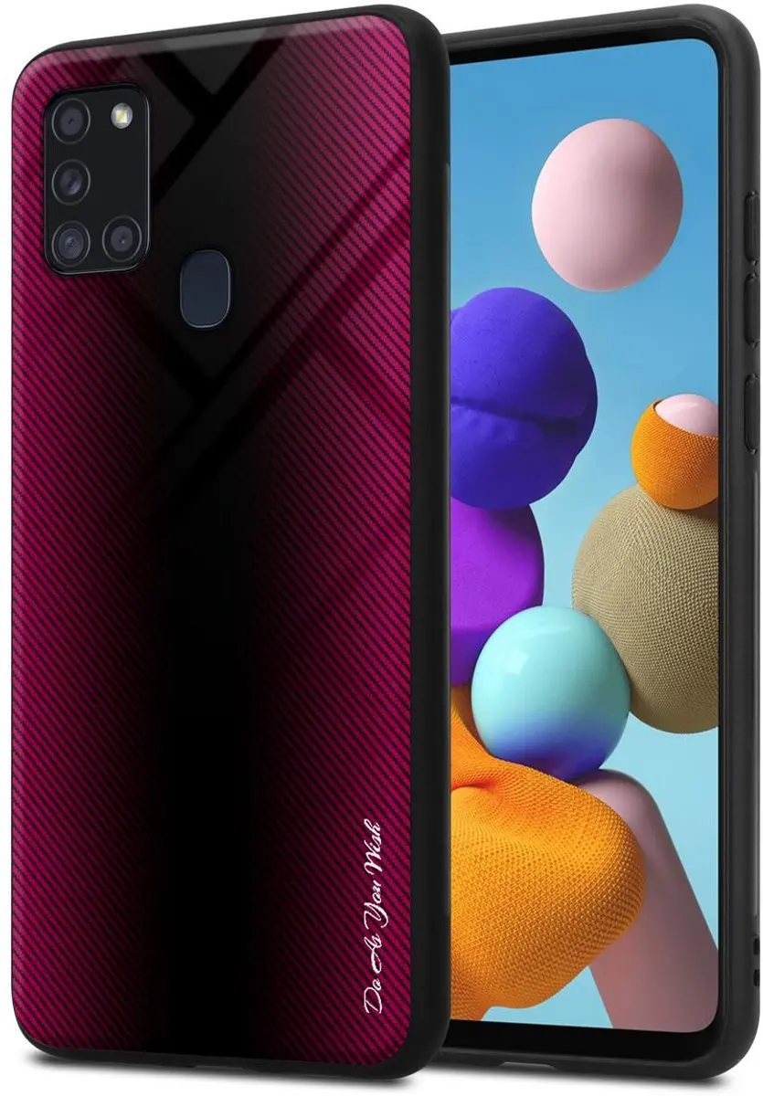 Cadorabo Hoesje geschikt voor Samsung Galaxy A21s in PAARS ROZE