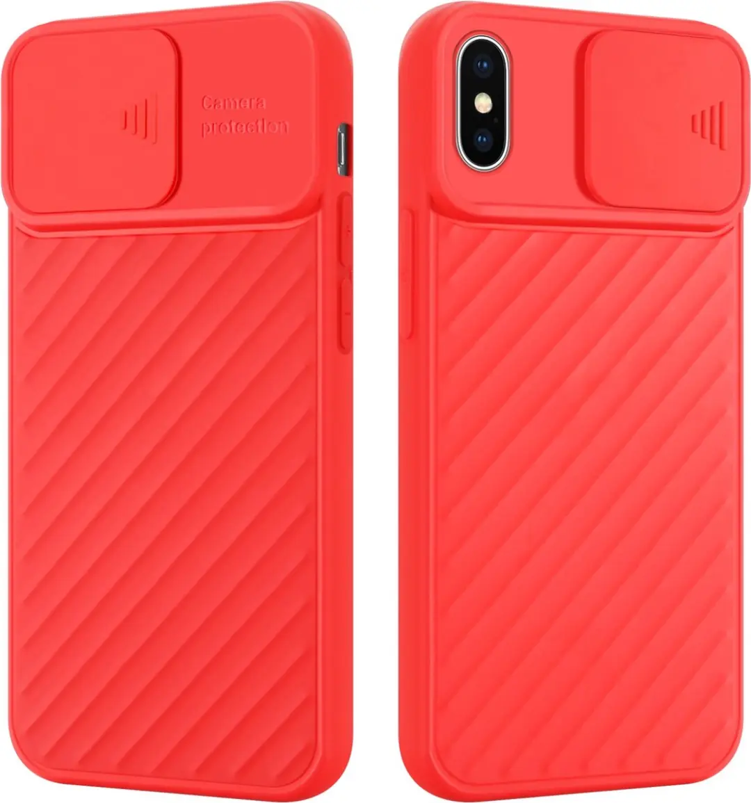 Cadorabo Hoesje geschikt voor Apple iPhone X / XS in MAT ROOD