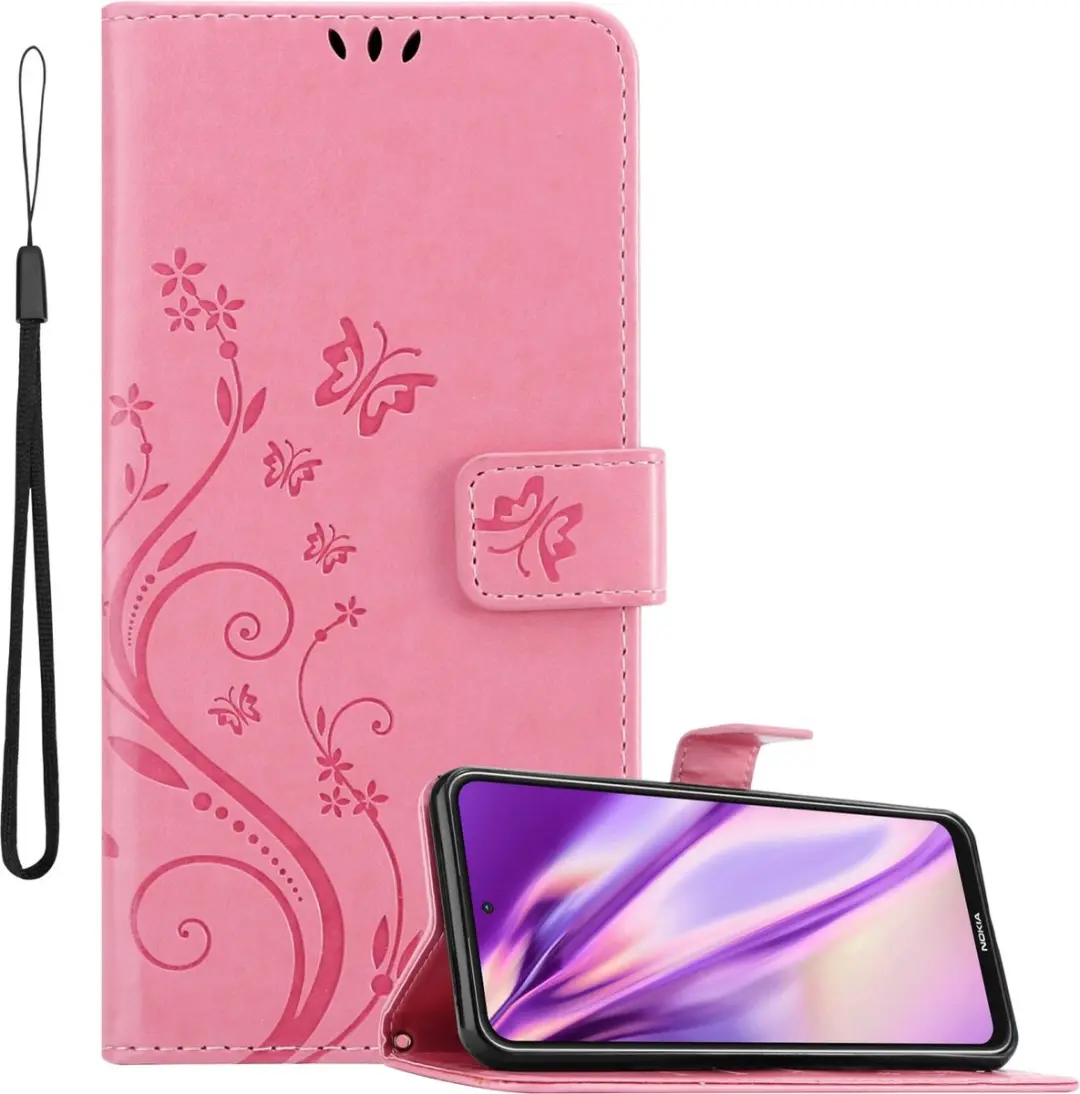 Cadorabo Hoesje geschikt voor Nokia X10 / X20 in BLOEMEN ROZE