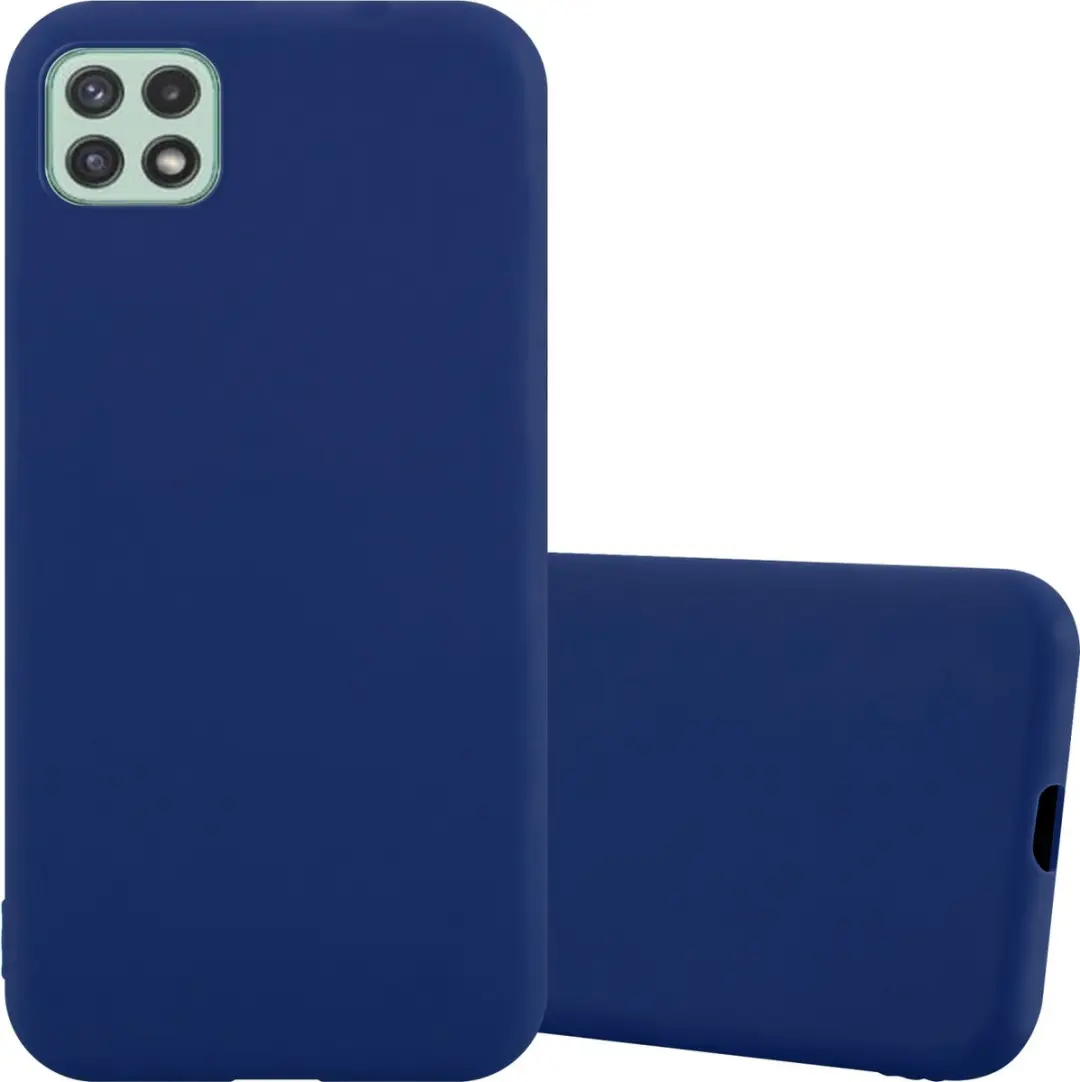 Cadorabo Hoesje geschikt voor Samsung Galaxy A22 5G in CANDY DONKER BLAUW