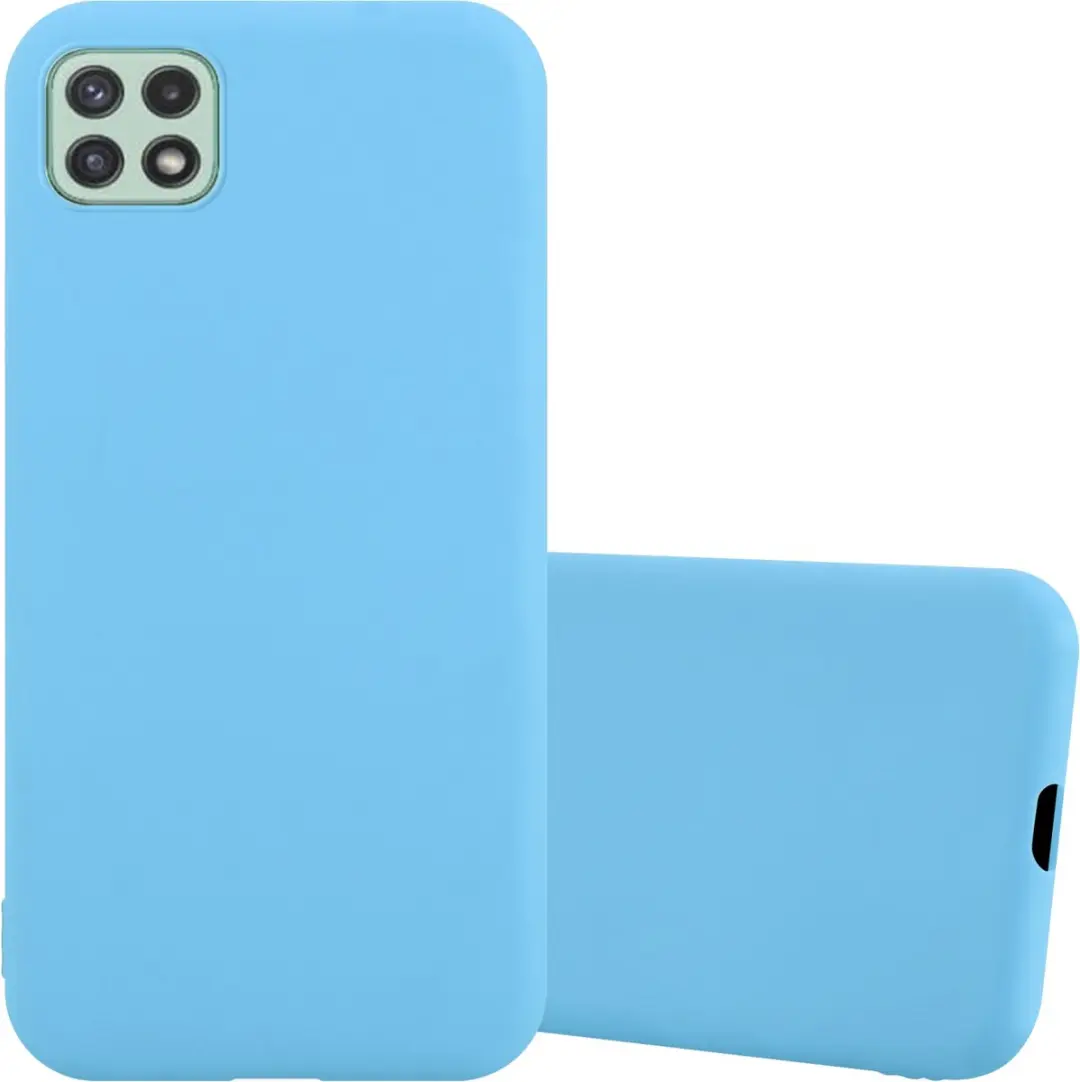 Cadorabo Hoesje geschikt voor Samsung Galaxy A22 5G in CANDY BLAUW
