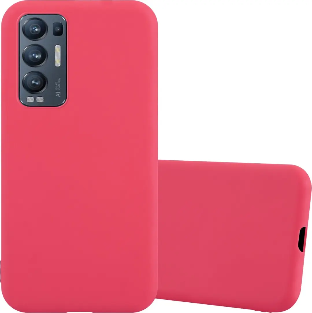 Cadorabo Hoesje geschikt voor Oppo FIND X3 NEO in CANDY ROOD