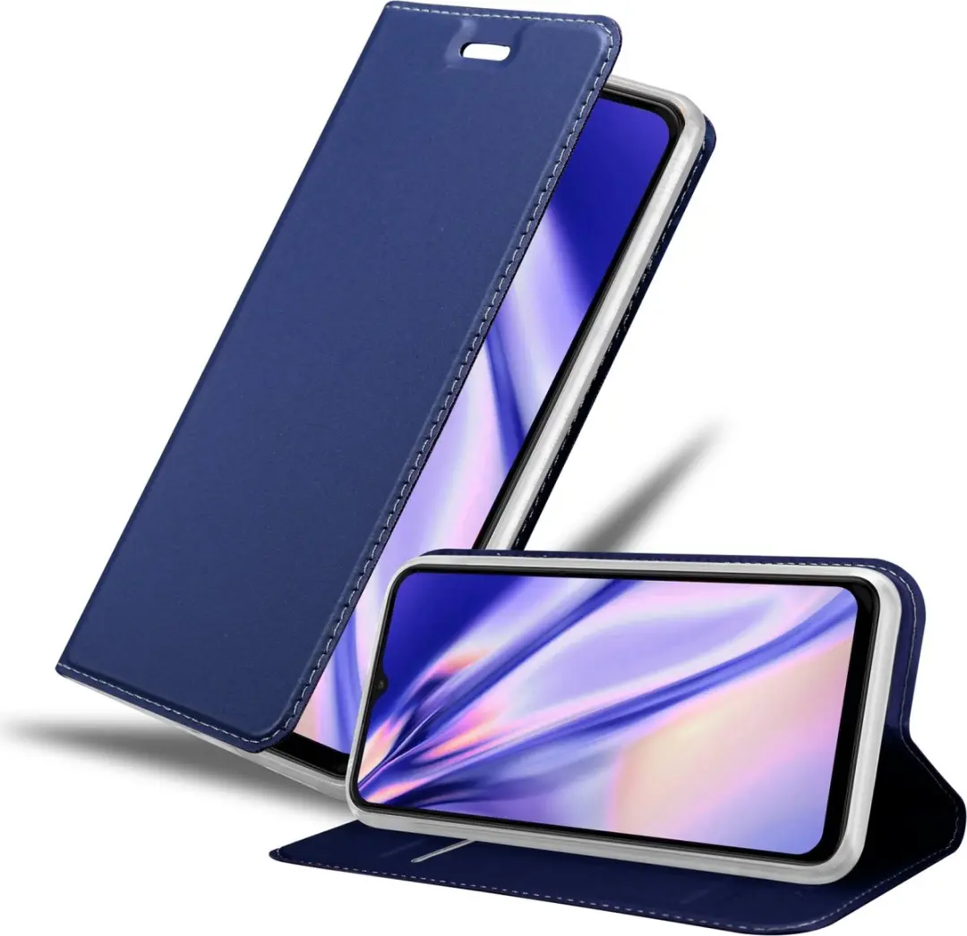Cadorabo Hoesje geschikt voor Samsung Galaxy A23 4G in CLASSY DONKER BLAUW