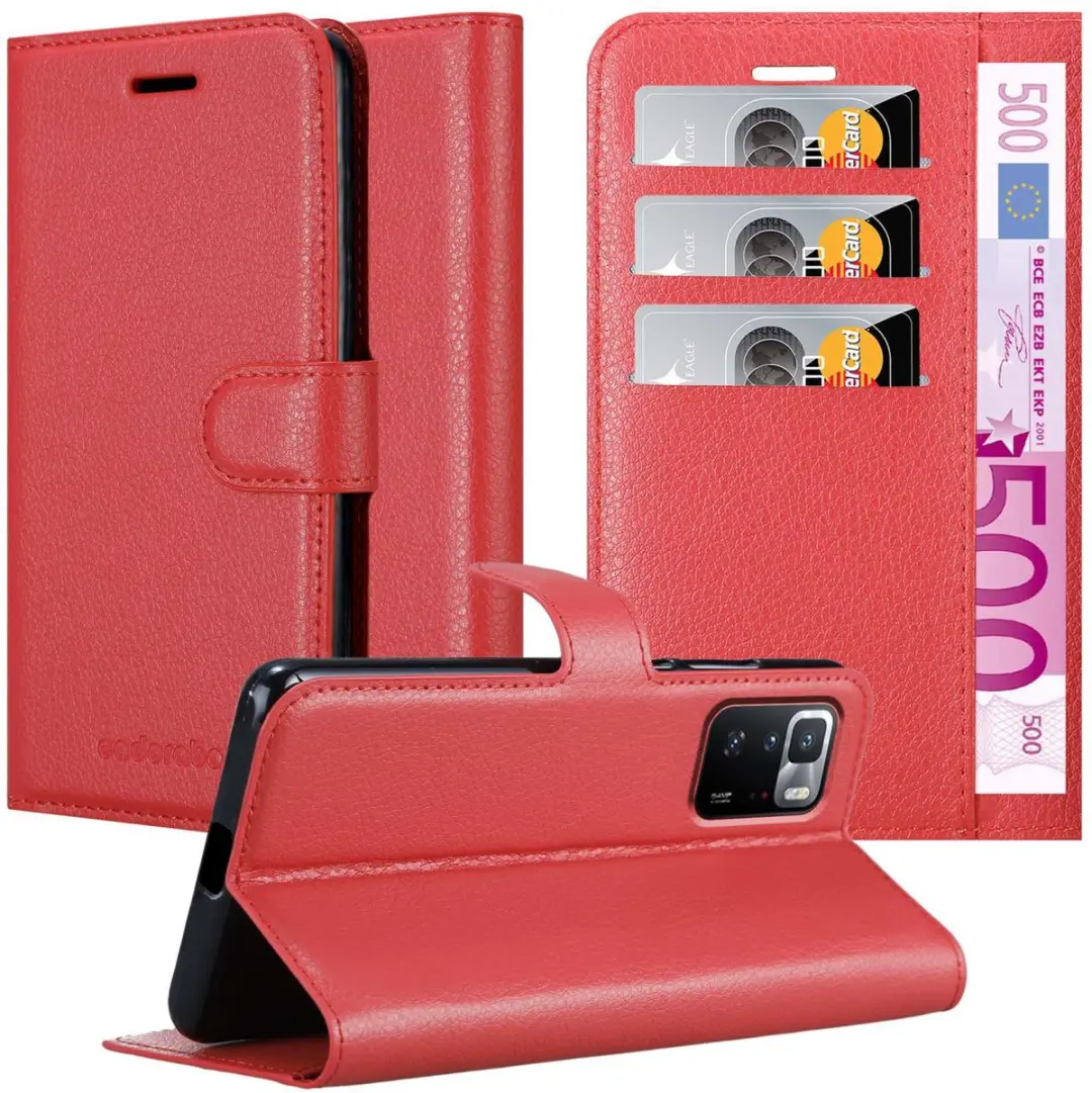 Cadorabo Hoesje geschikt voor Xiaomi POCO X3 GT in KARMIJN ROOD
