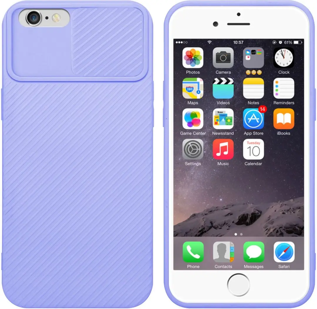 Cadorabo Hoesje geschikt voor Apple iPhone 6 PLUS / 6S PLUS in Bonbon Paars