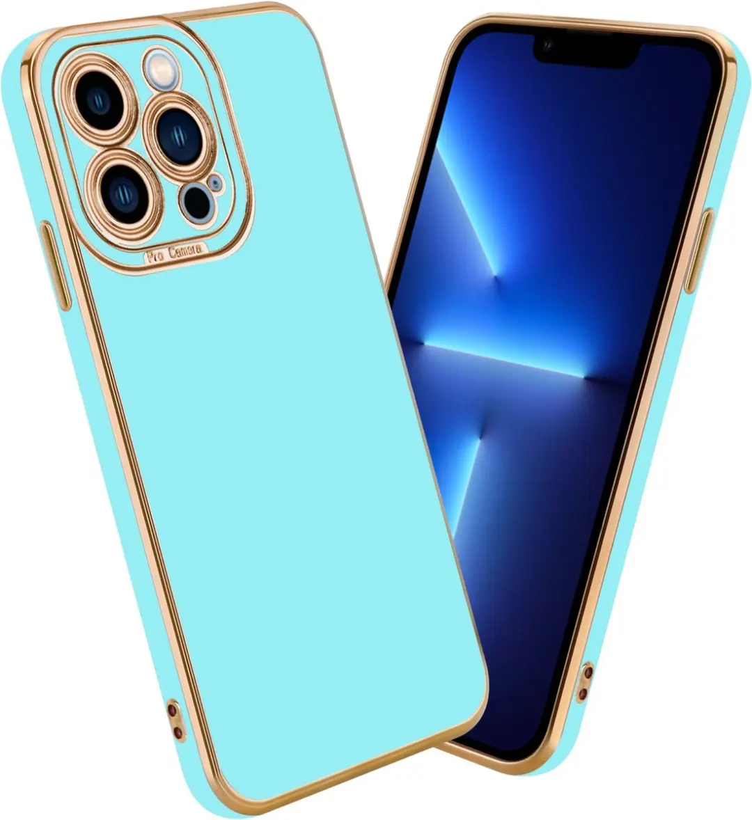 Cadorabo Hoesje geschikt voor Apple iPhone 13 PRO in Glossy Turqouise