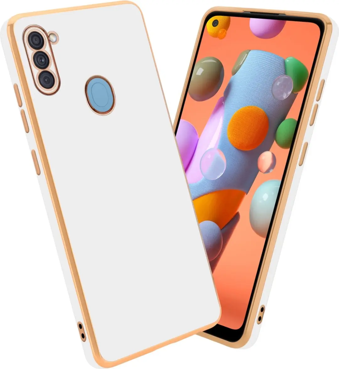 Cadorabo Hoesje geschikt voor Samsung Galaxy A11 / M11 in Glossy Wit