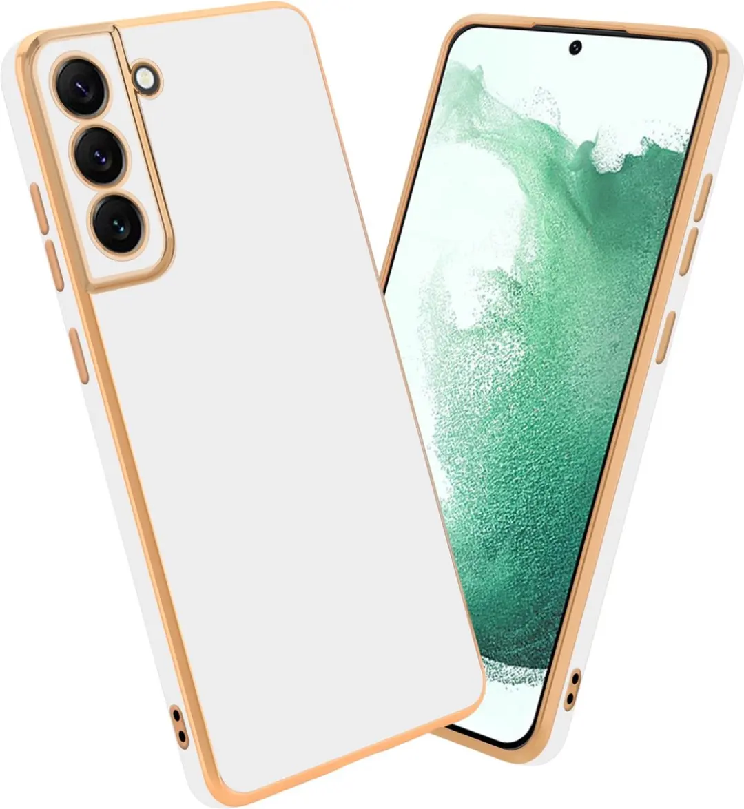 Cadorabo Hoesje geschikt voor Samsung Galaxy S22 PLUS in Glossy Wit