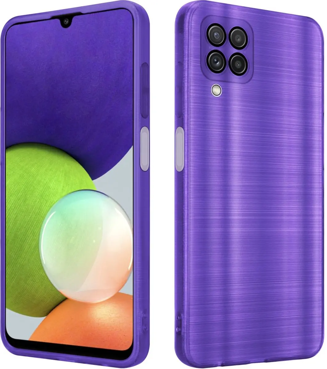 Cadorabo Hoesje geschikt voor Samsung Galaxy A22 4G in Brushed Paars