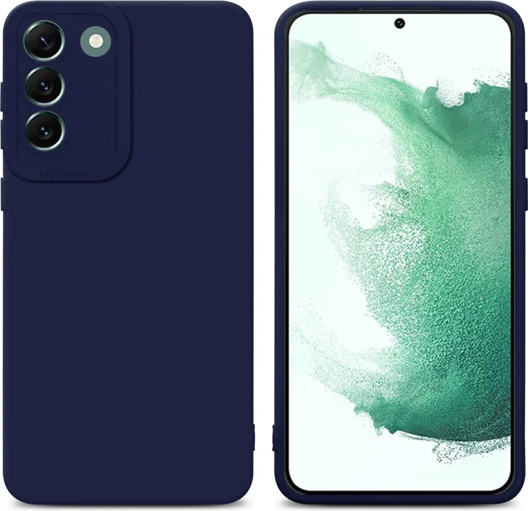 Cadorabo Hoesje geschikt voor Samsung Galaxy S22 PLUS in FLUID DONKER BLAUW