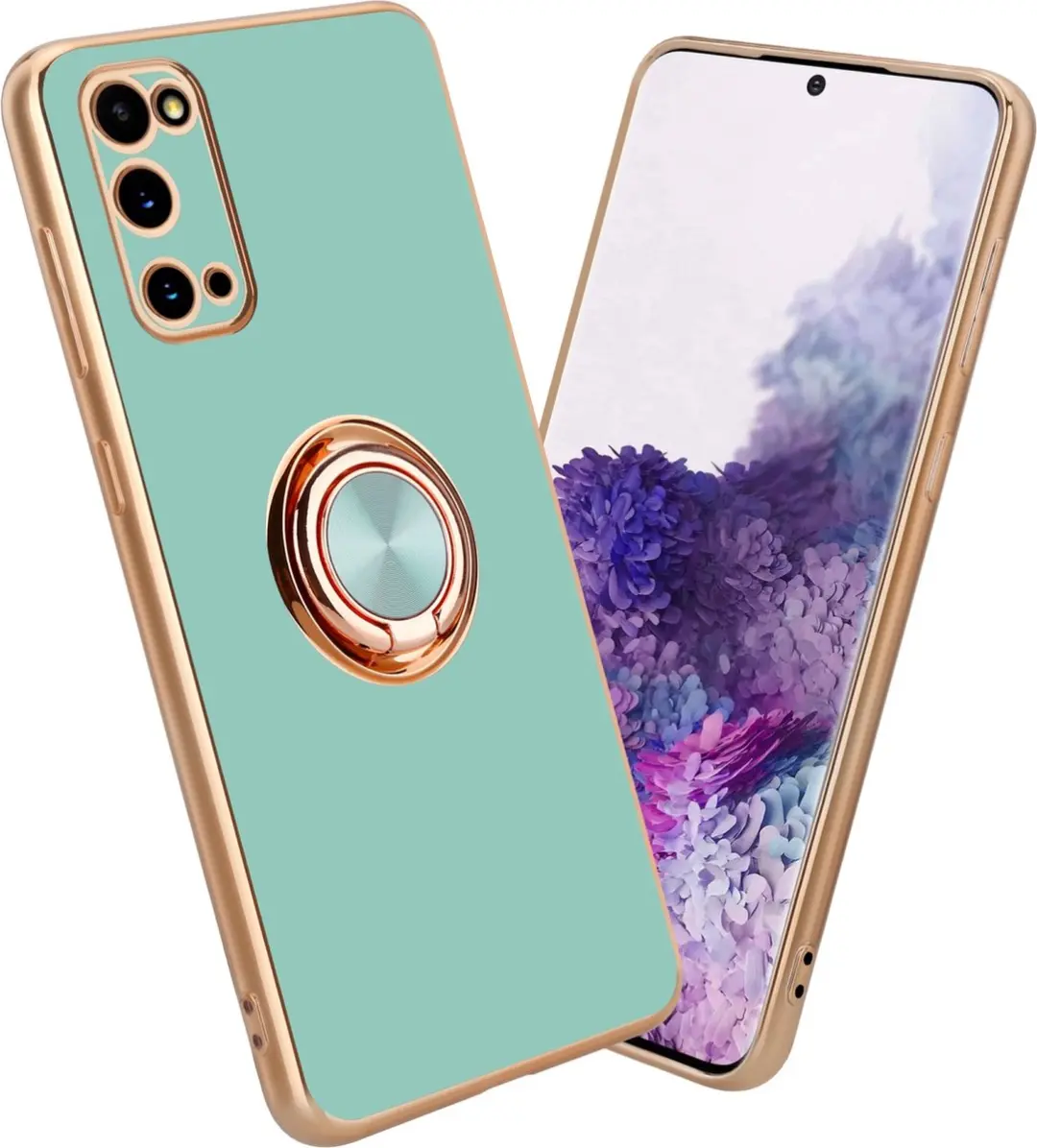 Cadorabo Hoesje geschikt voor Samsung Galaxy S20 in Glossy Turquoise