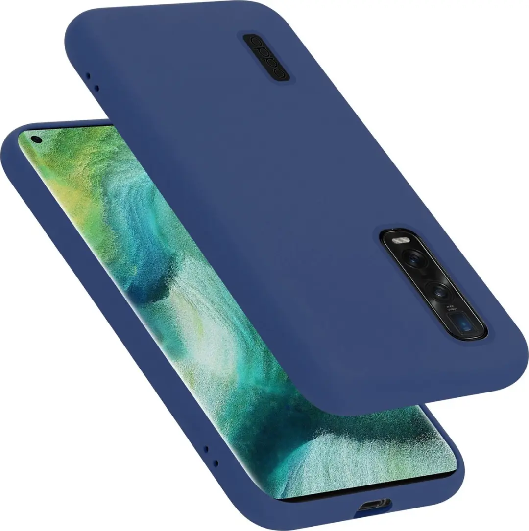 Cadorabo Hoesje geschikt voor Oppo FIND X2 PRO in LIQUID BLAUW