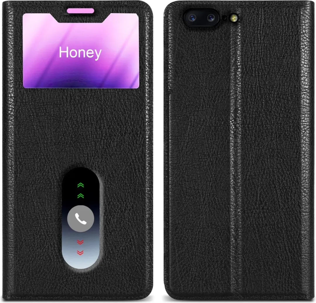 Cadorabo Hoesje geschikt voor OnePlus 5 in KOMEET ZWART