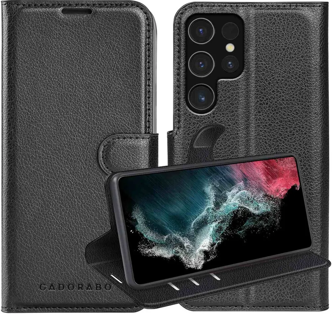 Cadorabo Hoesje geschikt voor Samsung Galaxy S22 ULTRA in PHANTOM ZWART