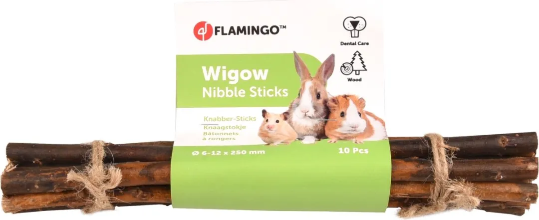 Flamingo Wigow Knaagstokjes M 25cm - 10 Stuks