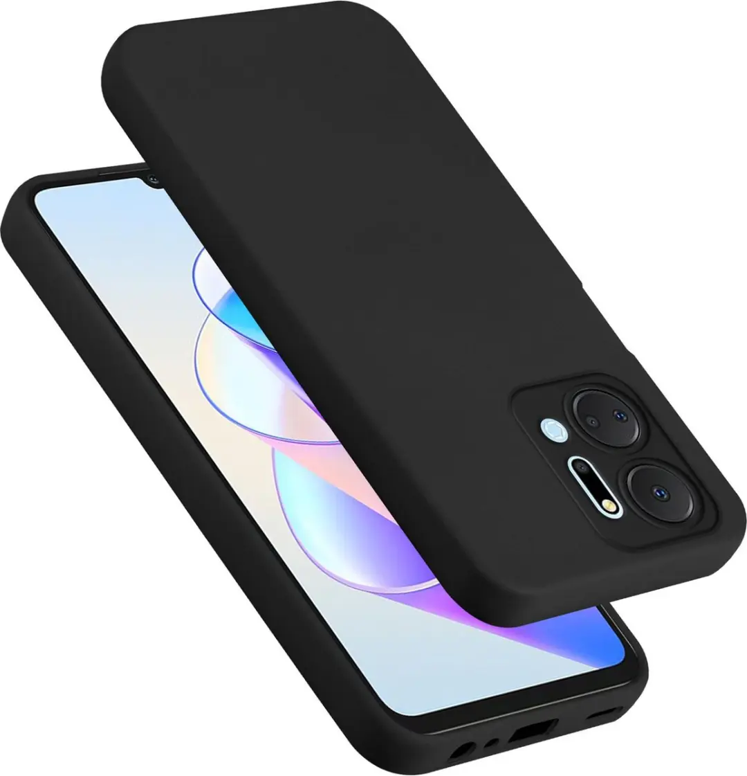 Cadorabo Hoesje geschikt voor Honor x7a in LIQUID ZWART