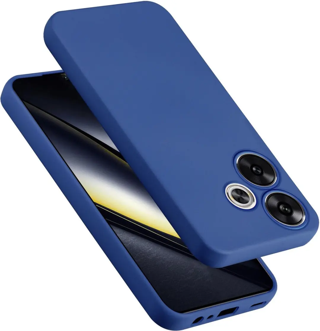 Cadorabo Hoesje geschikt voor Xiaomi Poco F6 in LIQUID BLAUW