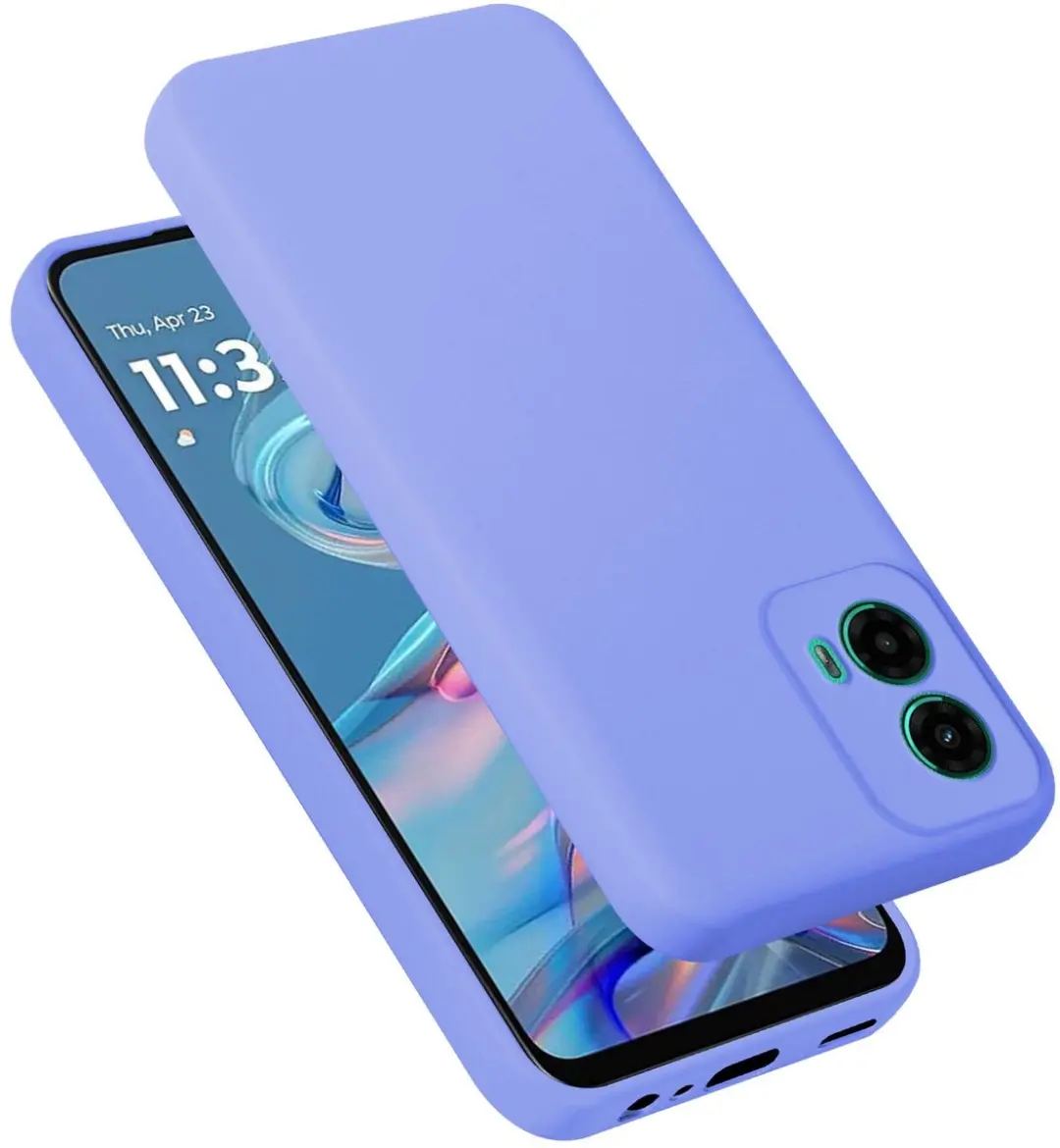 Cadorabo Hoesje geschikt voor Motorola Moto G45 in LIQUID LICHT PAARS