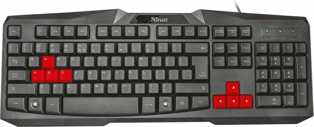 Trust Ziva IT Gaming Toetsenbord Zwart-Rood - 21957