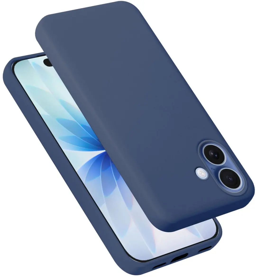 Cadorabo Hoesje geschikt voor iPhone 17 Case in LIQUID BLAUW Beschermhoes gemaak