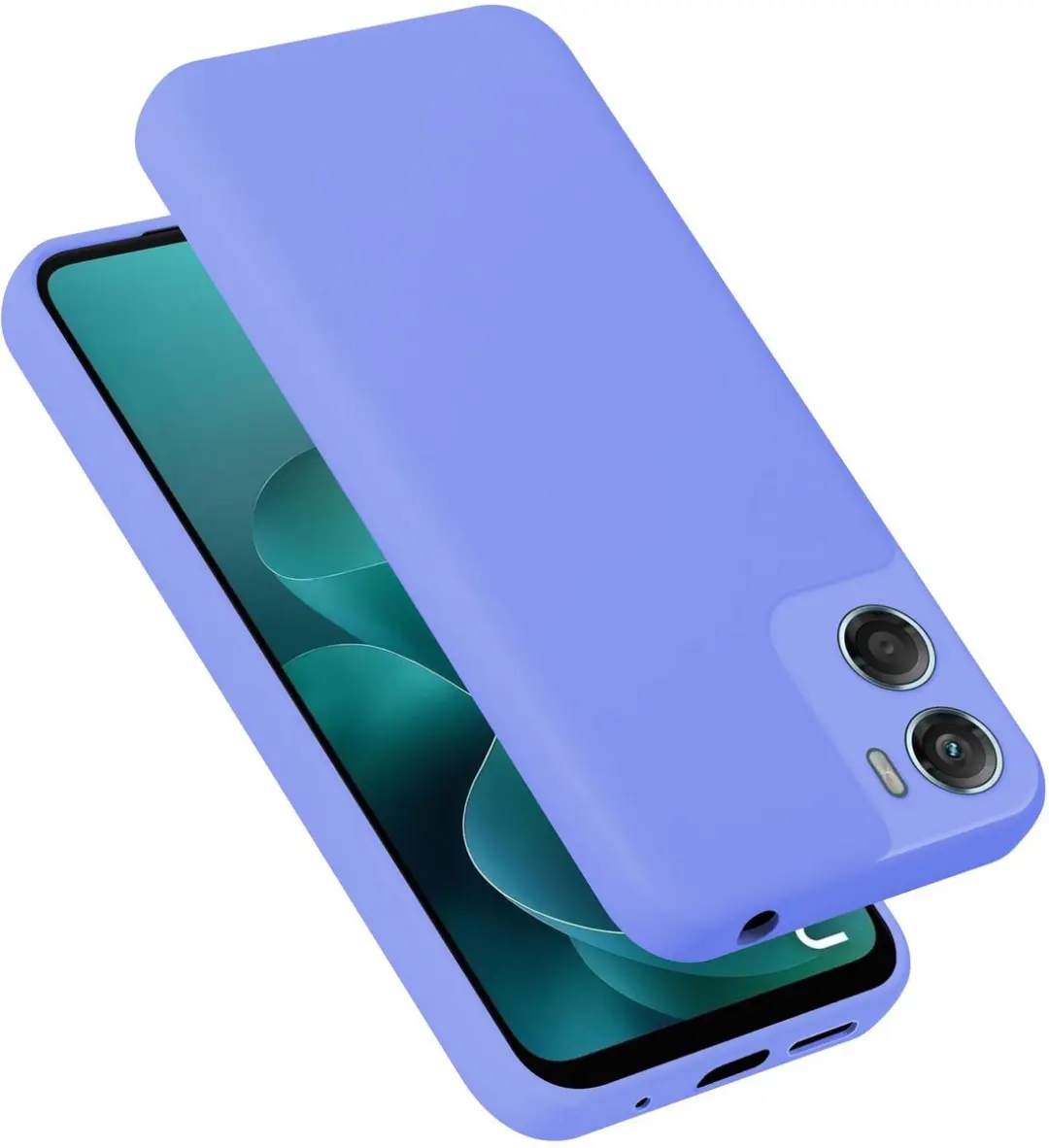 Cadorabo Hoesje geschikt voor Motorola Moto G06 Case in Liquid Lichte Paars Besc