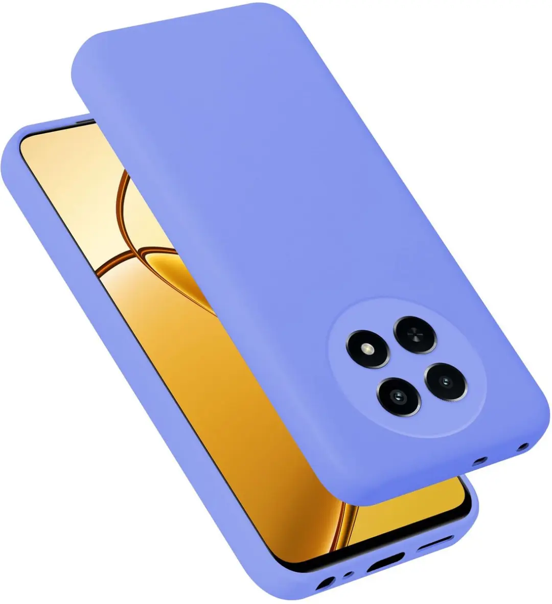 Cadorabo Hoesje geschikt voor Realme 12X Case in Liquid Lichte Paars Beschermhoe