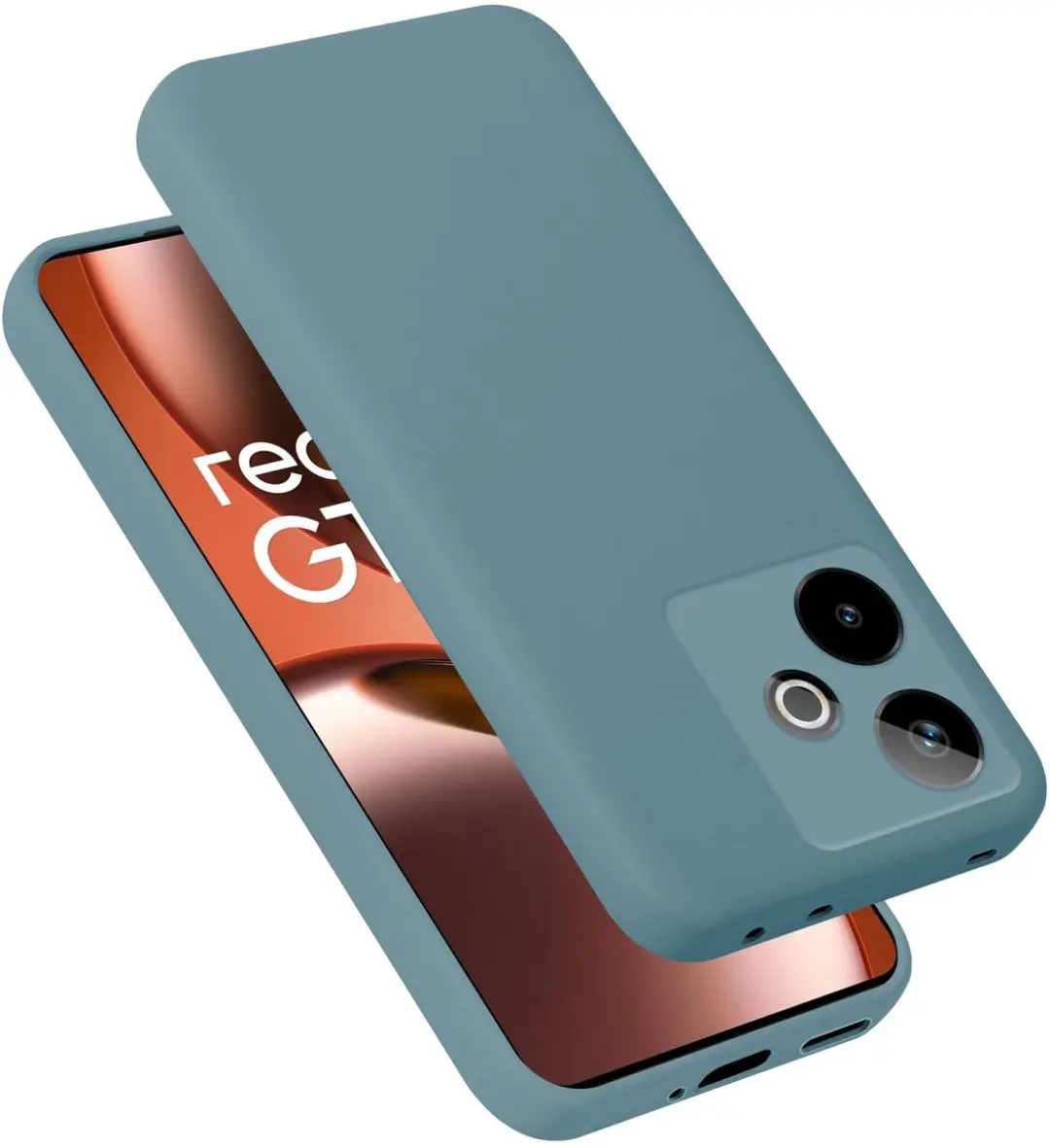 Cadorabo Hoesje geschikt voor Realme GT7 7T Case in Liquid Groen Beschermhoes ge